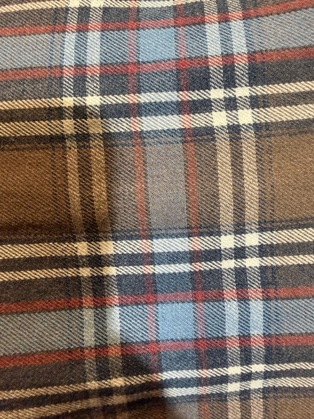 Roundtree & Yorke Outdoor Blue/Brown Plaid Men’s Button Down Flannel M - Picture 6 of 6